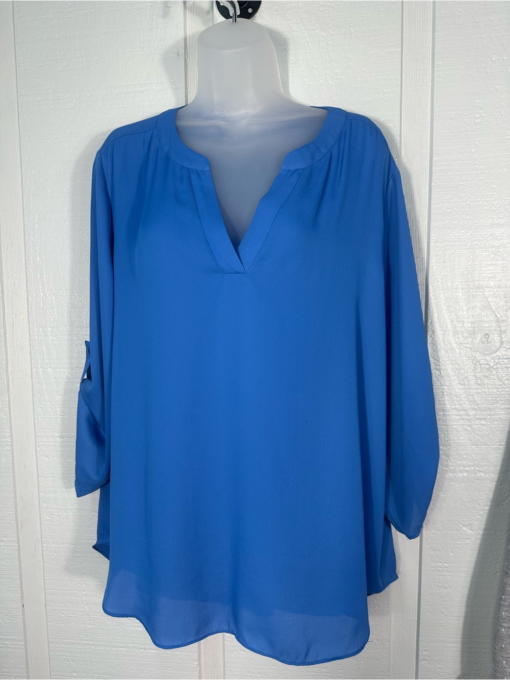 Chaus Women’s Blue Long Sleeve Top Size XL EUC - Picture 2 of 8